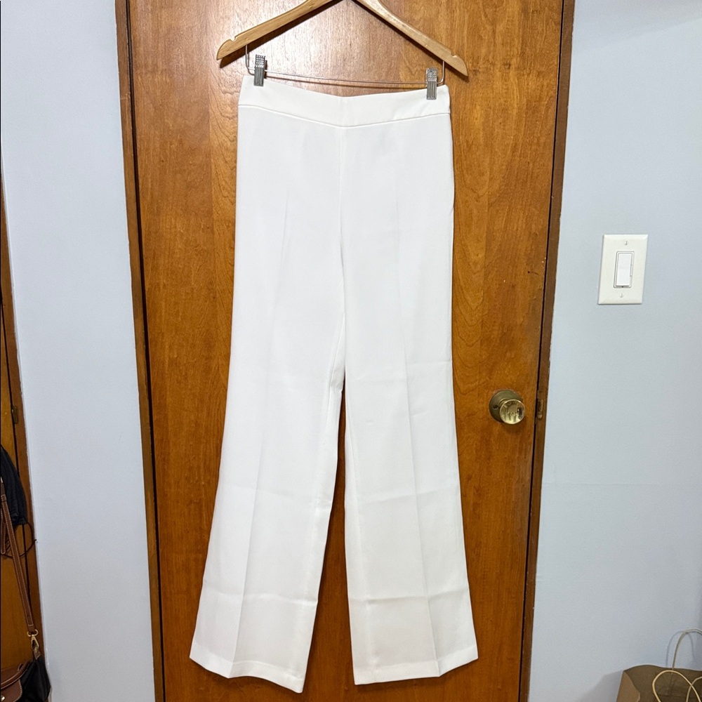 Zara White Wide Leg Women's Pants - size S